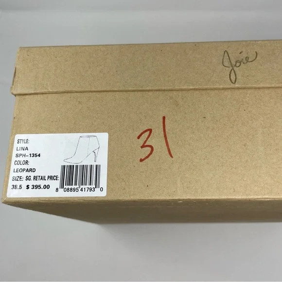 EUC Joie Lina Leopard Calf Hair Booties 38.5 - Picture 6 of 7